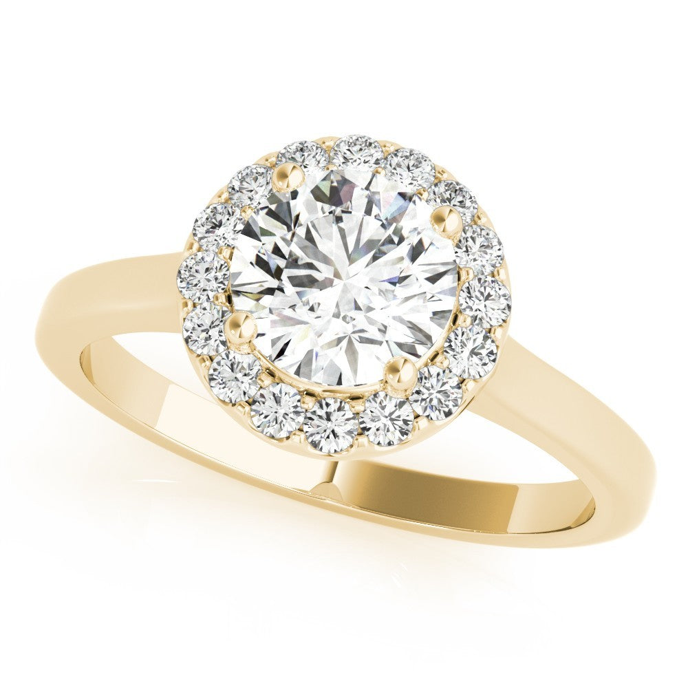 Lab-Grown Diamond Halo Engagement Ring in Platinum 2.00 Ct DE/VS