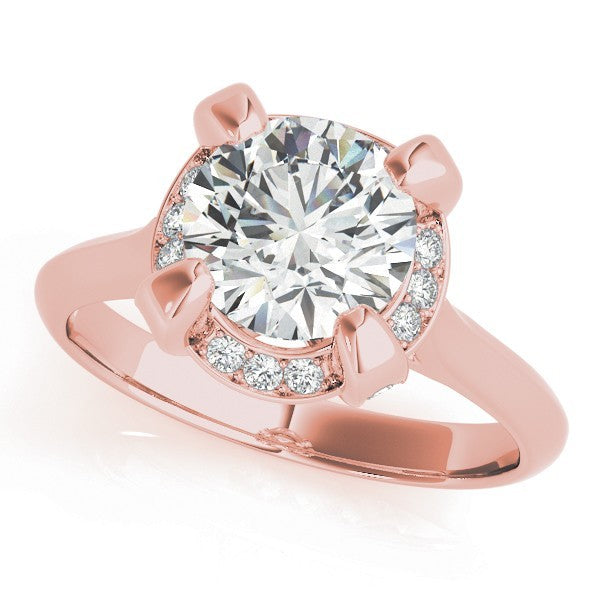 Lab-Grown Diamond Halo Engagement Ring in 18K White Gold Ð UK Made