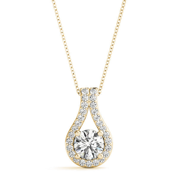 Natural Round 4 Prong Solitaire Pendant Ð Classic Elegance